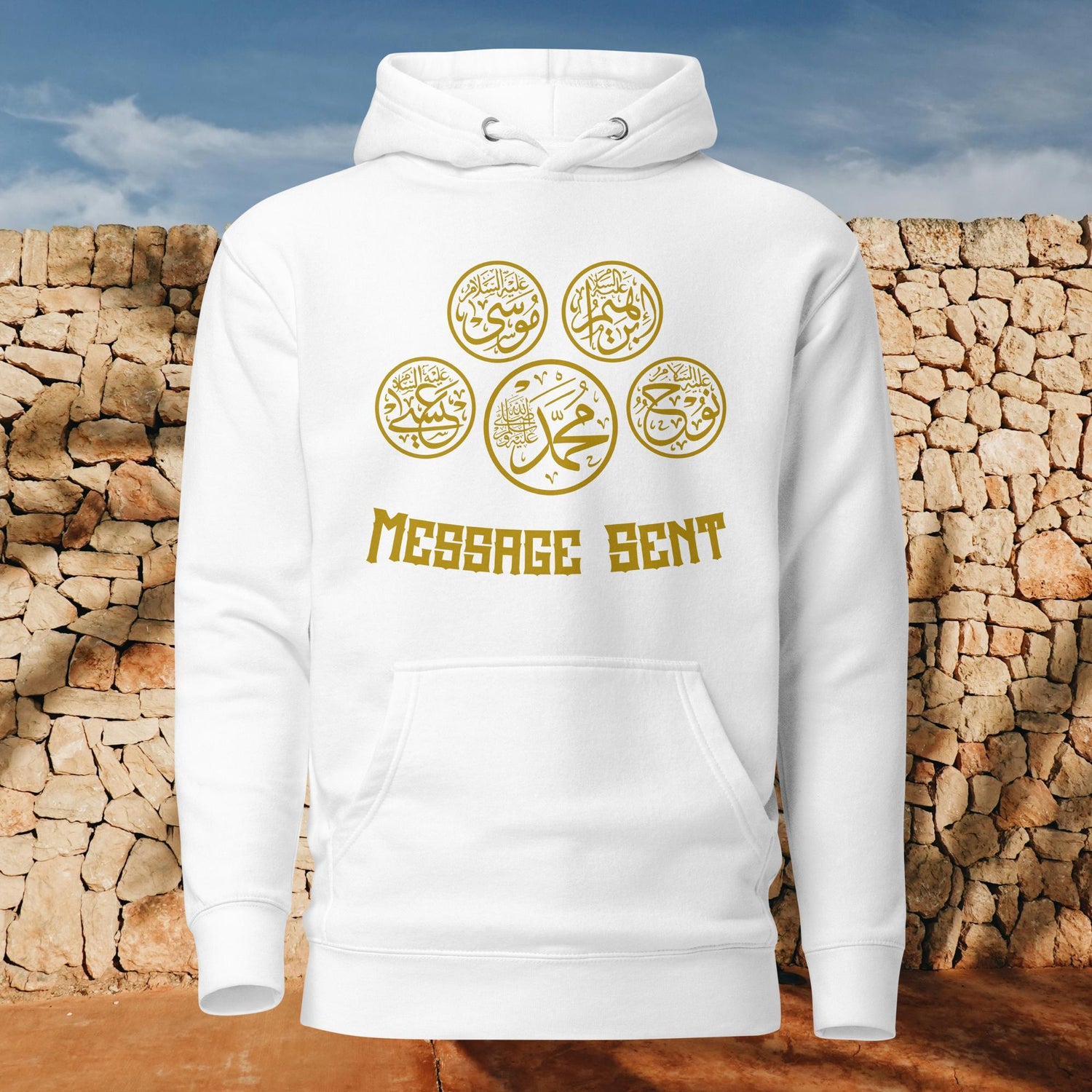 Close-up of printed verse and fabric texture